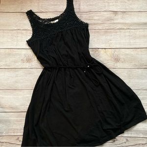 H&M Sleeveless Crochet Neck Dress NWT Women’s Xtra Small Black